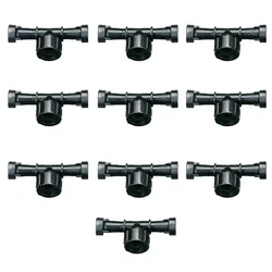 10 Pieces 3/4 Inch (1.9 cm) Ring Swivel Tee for connect three driplines together